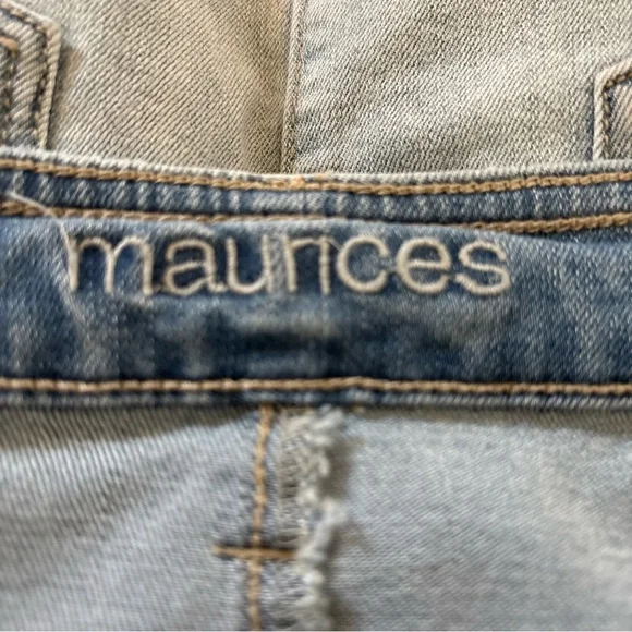 Maurices Light Blue Button-Front Denim Mini Skirt - Picture 3 of 13